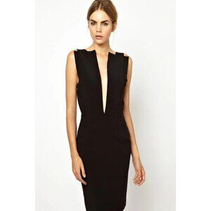 Solace London Conquest Knee Length Dress Black Size 8